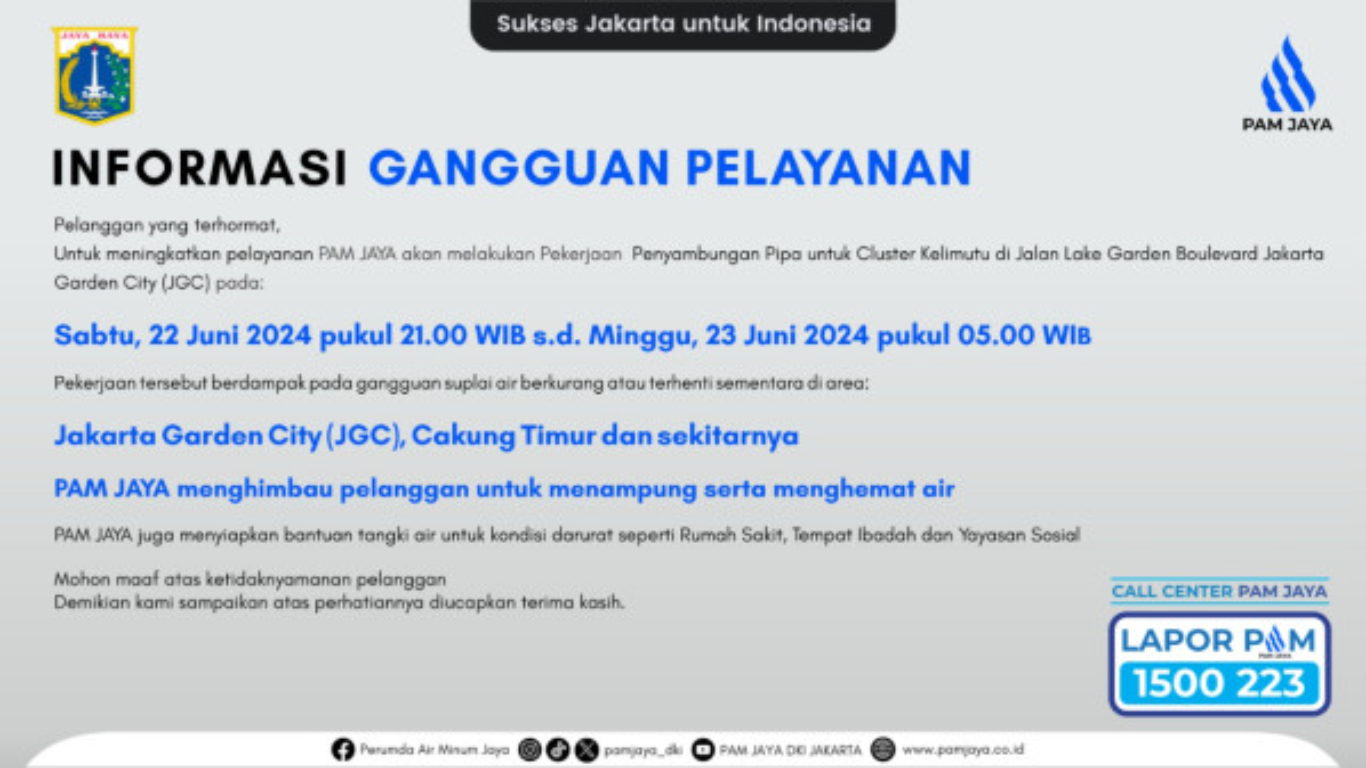 informasi-gangguan-pelayanan-pekerjaan-penyambungan-pipa-jllake-garden-boulevard-jakarta-garden-city-jgc-G2QpS